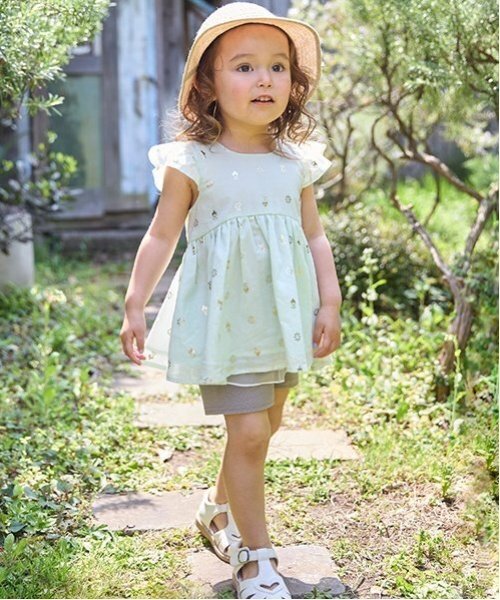 petit main パンツ 一分丈フリルショートパンツ キッズ 子供服 女の子 