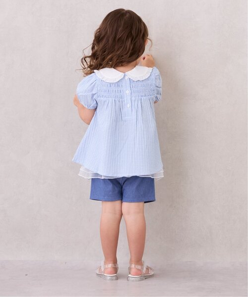 petit main パンツ 一分丈フリルショートパンツ キッズ 子供服 女の子 