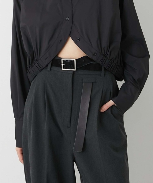【38】LA PEAU DE GEM ワイドパンツ　デニム 38】LA PEAU DE GEM ワイドパンツ デニム デニムパンツの商品