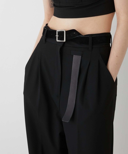la peau de gem スラックス パンツ 「LA PEAU DE GEM」belt hole