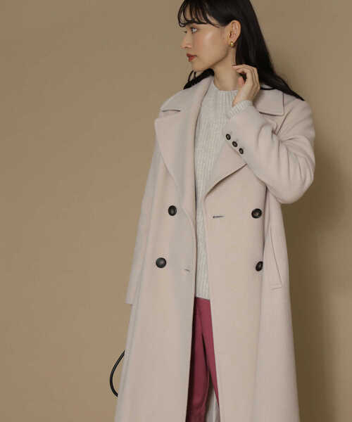 「NATURAL BEAUTY BASIC」 チェスターコート SMALL ベージュ レディース_画像8