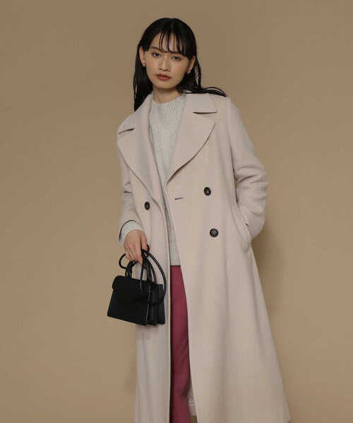 「NATURAL BEAUTY BASIC」 チェスターコート SMALL ベージュ レディース_画像9