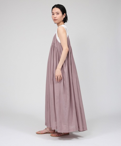 美品】バビロン BABYLONE ギャザーキャミワンピ 重ね着 ロング