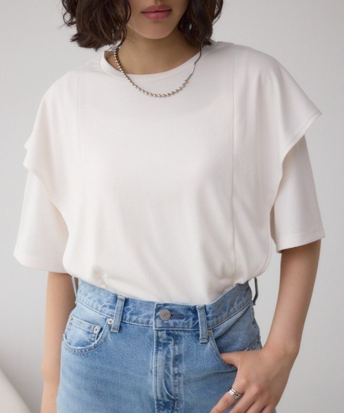 AZUL BY MOUSSY（アズールバイマウジー） tシャツ 半袖 ラッフルカット
