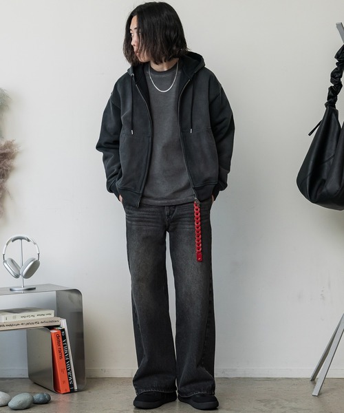 「WYM LIDNM」 長袖Tシャツ M グレー メンズ