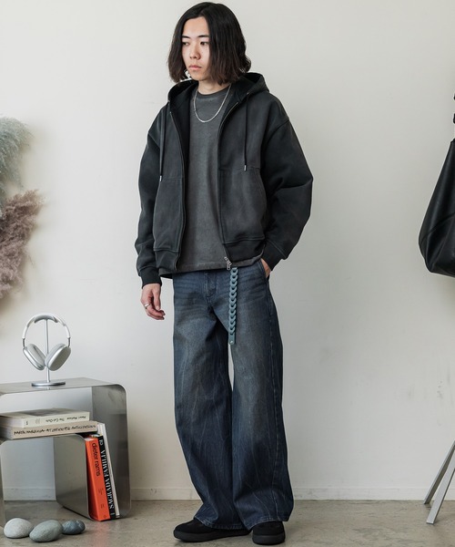 「WYM LIDNM」 長袖Tシャツ M グレー メンズ