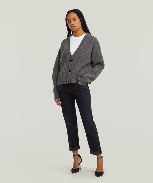 G-STAR RAW カーディガン CABLE CROPPED CARDI KNIT/ケーブル編み