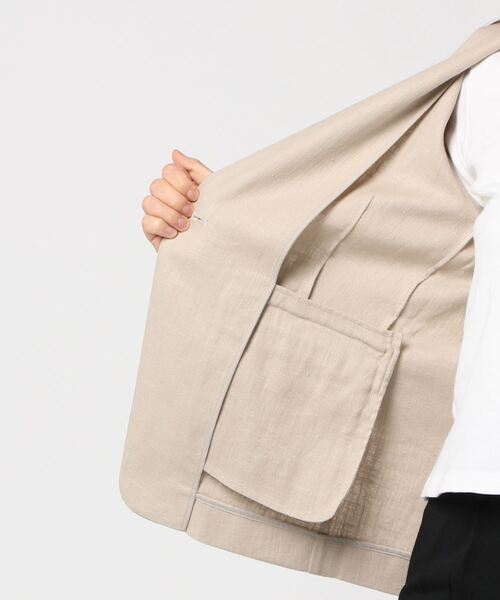 「B:MING by BEAMS」 ノーカラージャケット SMALL ベージュ系その他 レディース