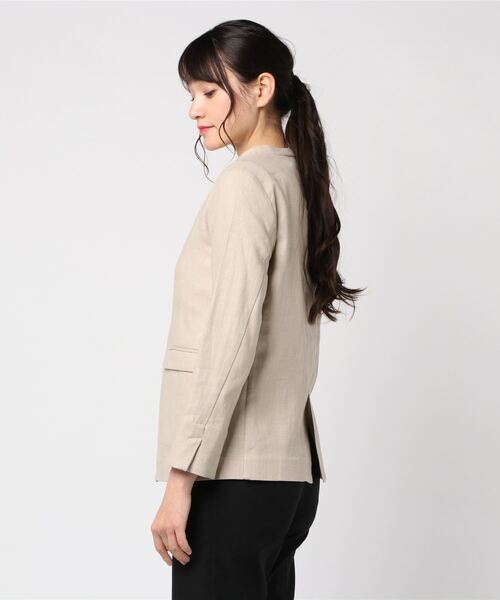 「B:MING by BEAMS」 ノーカラージャケット SMALL ベージュ系その他 レディース