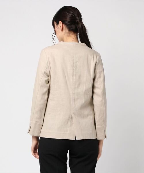 「B:MING by BEAMS」 ノーカラージャケット SMALL ベージュ系その他 レディース