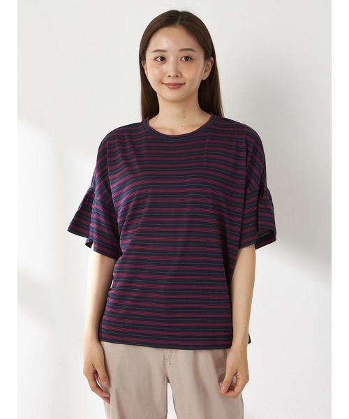 McGREGOR（マックレガー） tシャツ 半袖 「接触冷感」ラメボーダー