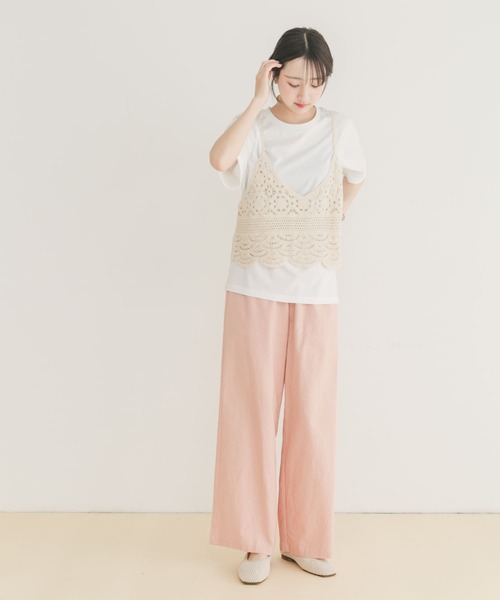 URBAN RESEARCH ITEMS / アーバンリサーチ アイテムズ ニットビスチェTシャツセット ニットビスチェTシャツセット（Tシャツ/カットソー）｜ITEMS