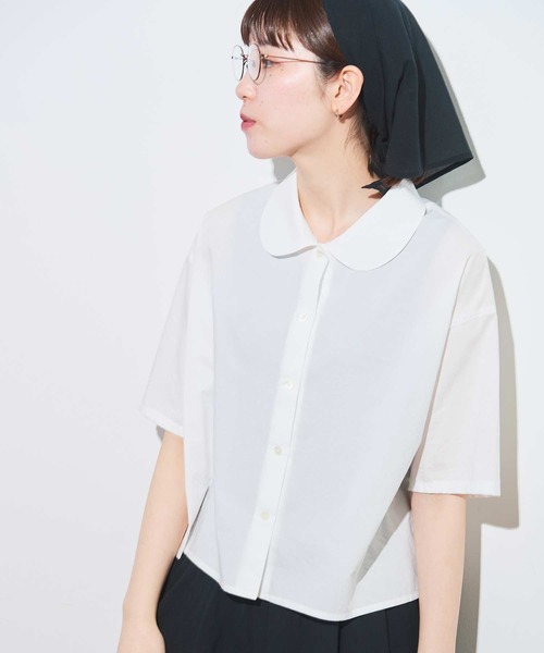 fig London（フィグロンドン） ブラウス シャツ ○round collar shirt