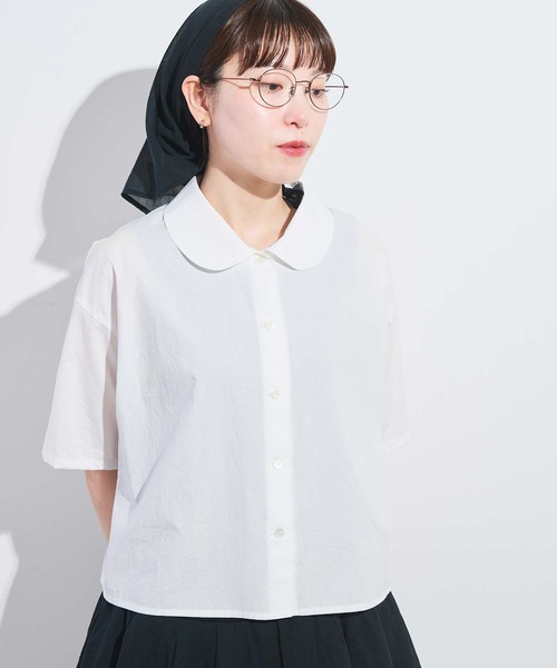 fig London（フィグロンドン） ブラウス シャツ ○round collar shirt