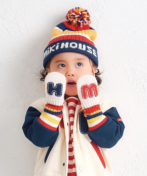 MIKI HOUSE（ミキハウス） 手袋 ロゴミトン キッズ 子供 男の子 女の子