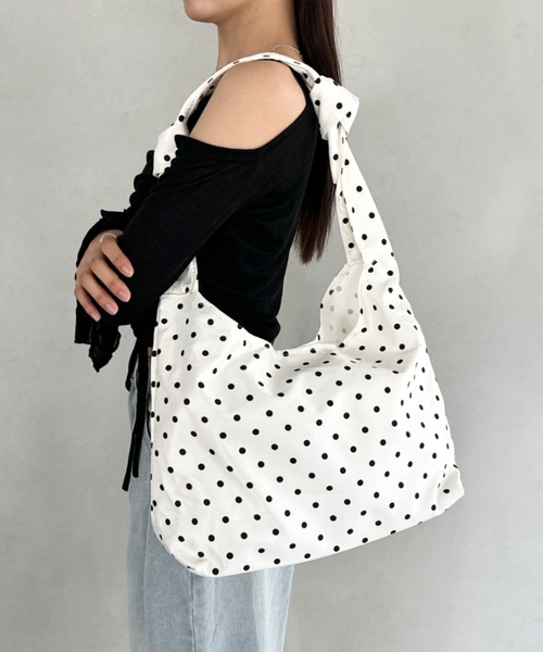 Bamm ショルダーバッグ バッグ ドット柄サテンワンハンドルショルダー