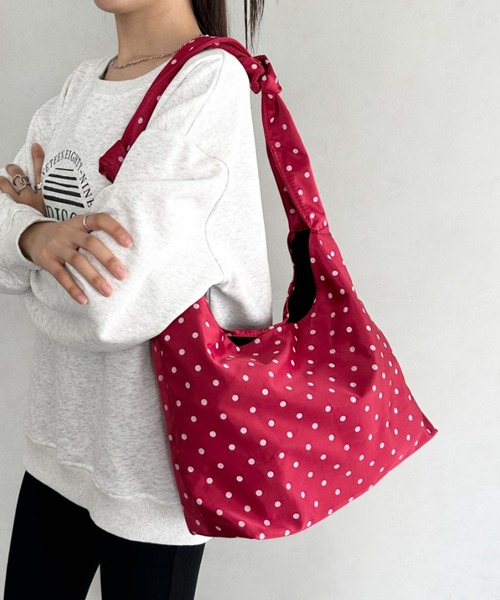 Bamm ショルダーバッグ バッグ ドット柄サテンワンハンドルショルダー