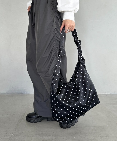 Bamm ショルダーバッグ バッグ ドット柄サテンワンハンドルショルダー