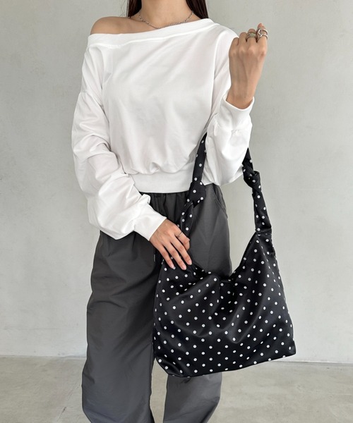 Bamm ショルダーバッグ バッグ ドット柄サテンワンハンドルショルダー