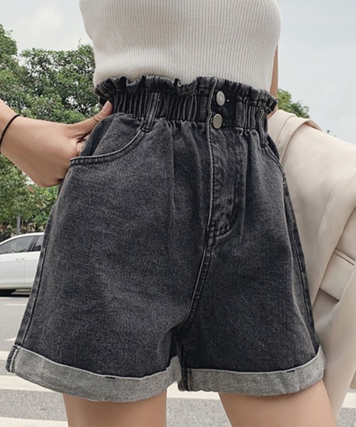 「Miniministore」 デニムショートパンツ S サックスブルー レディース