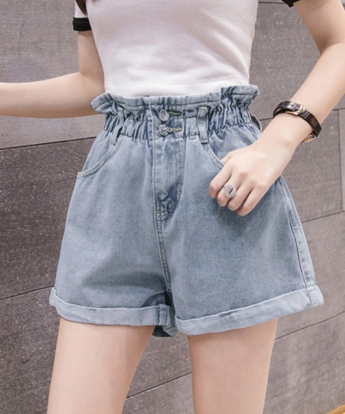 「Miniministore」 デニムショートパンツ S サックスブルー レディース