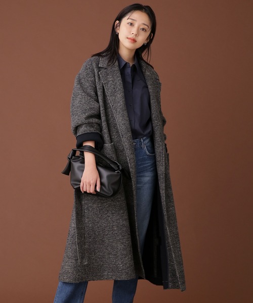 nano universe ミリタリーチェスターコート 2WAY ナノユニバース NANO universe（ナノ・ユニバース） チェスターコート 36 ネイビー