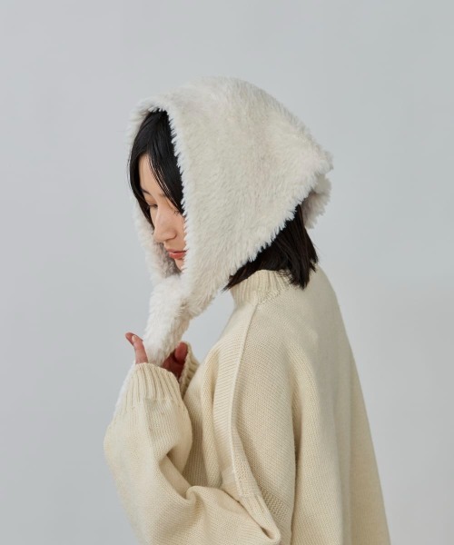override（オーバーライド） 帽子 ハット KNIT FURRY SCARF