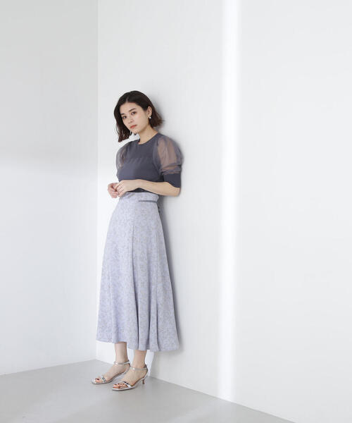 「NATURAL BEAUTY BASIC」 半袖ニット FREE グレイッシュベージュ レディース_画像4