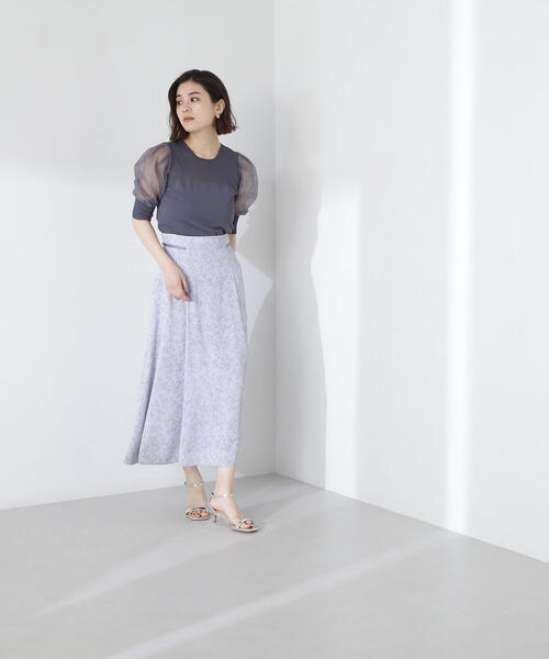 「NATURAL BEAUTY BASIC」 半袖ニット FREE グレイッシュベージュ レディース_画像6