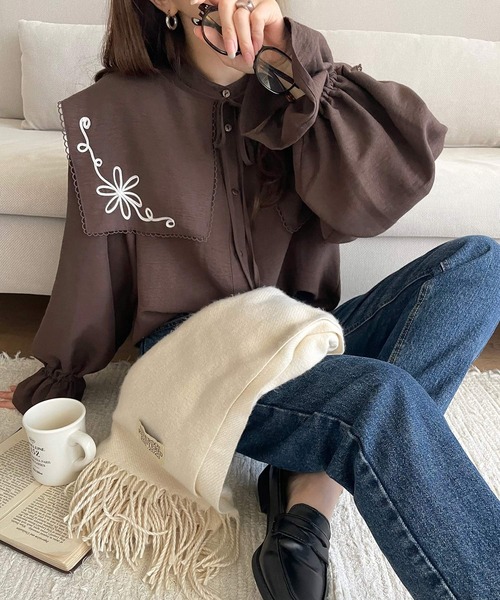 mily bilet ブラウス シャツ 「mily bilet」クラシカルさとモダンさを