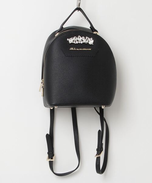 【美品】JILL by JILL STUART ブラックリュック レディース JILL by STUART 「JILL STUART」 ビジューリュック - ブラック