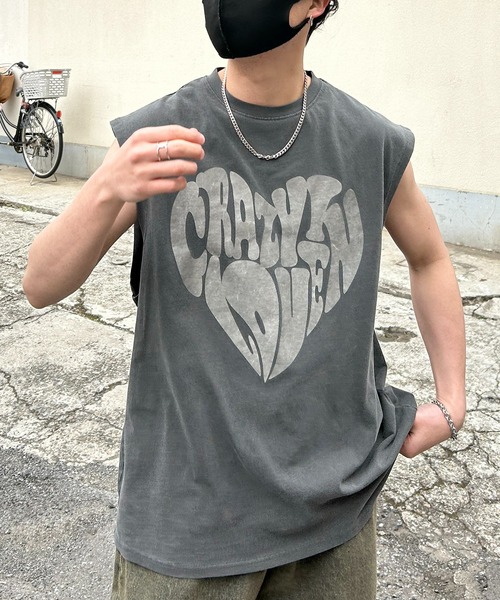 「Confirm」 タンクトップ M チャコールグレー メンズ