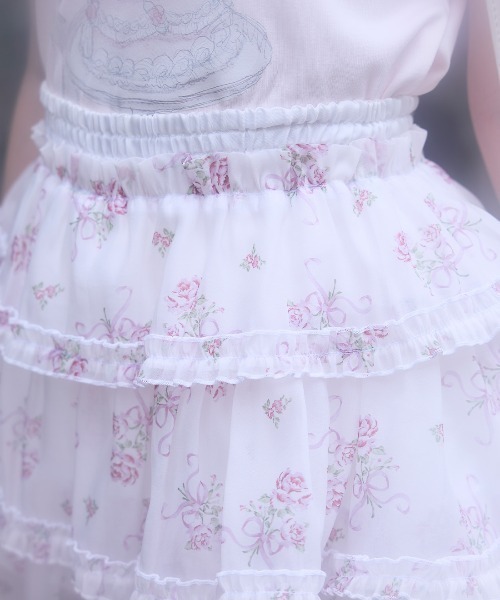 Fiorforte スカート Ribbon rose garden skirt : ZOZOTOWN Yahoo!店