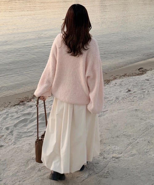 OLUN ニット セーター high neck mohair like knit/ハイネックモヘア
