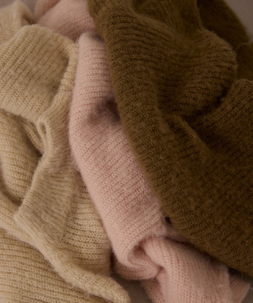 OLUN ニット セーター high neck mohair like knit/ハイネックモヘア