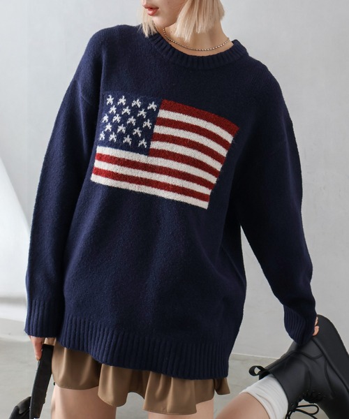 SpRay（スプレイ） ニット セーター USAジャガードニット レディース