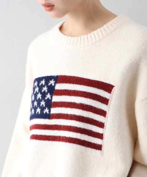 【タグ付き】WANNA ジャガード　自由の女神　ニット　セーター VIXEN GIRLジャカード セーター|HYSTERIC GLAMOUR WOMEN | HYSTERIC