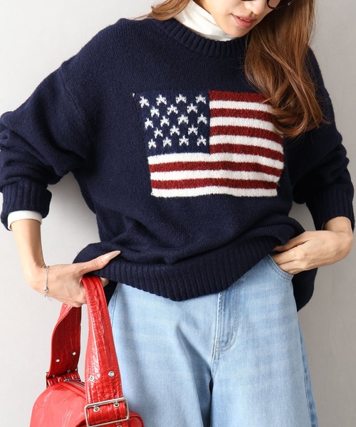 SpRay（スプレイ） ニット セーター USAジャガードニット レディース