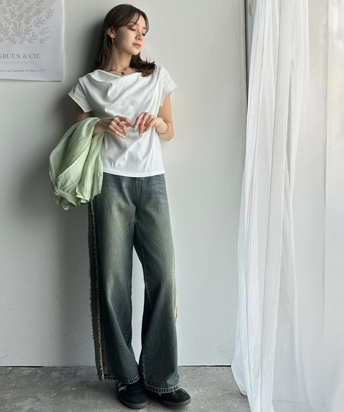 「classicalelf」 ノースリーブトップス SMALL オフホワイト レディース_画像3