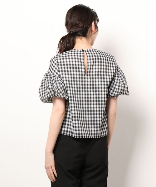 「Maglie le cassetto」 半袖ブラウス 9号 ブラック レディース_画像3