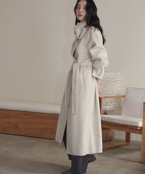 完売品 入手困難 未使用級✨かぐれ ウール100 ロングコート 2024AW ウール100％】コート レディース ロング ウールコート ロングコート