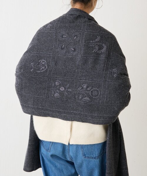 BEARDSLEY（ビアズリー） ストール マフラー 「CITRUS」刺繍タッセル