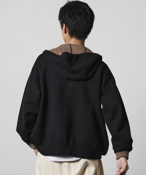 カーディガン 限定展開 リラックスフィット 接結 ジップアップ ニットパーカー メンズ | FREAK'S STORE | 14
