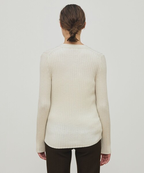 DES PRES（デプレ） カーディガン ウールリブ Vネックカーディガン