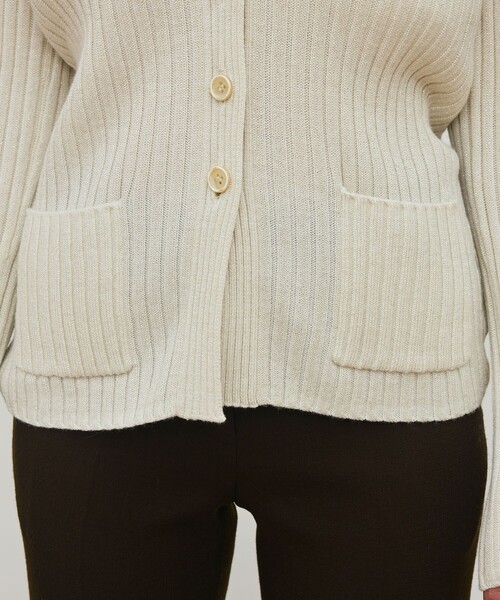 DES PRES（デプレ） カーディガン ウールリブ Vネックカーディガン