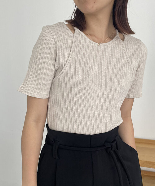 「CAPRICIEUX LE'MAGE」 半袖カットソー FREE ブラック レディース_画像3