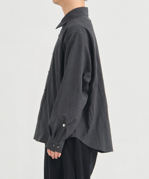 CONZ シャツ COMPACT FIT WOOL PANEL SHIRT メンズ : ZOZOTOWN Yahoo
