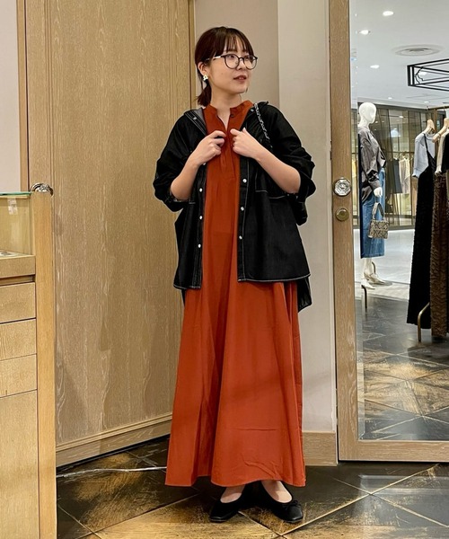 「un dix cors」 半袖ワンピース FREE ブラック レディース_画像3