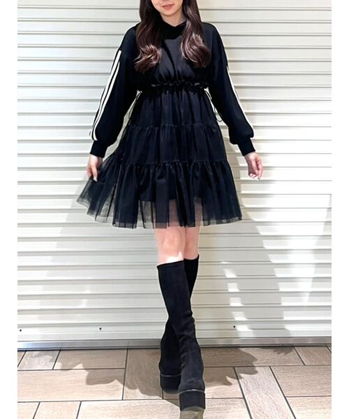 CALNAMUR（カルナムール） ワンピース 2WAYチュールオーバースウェット