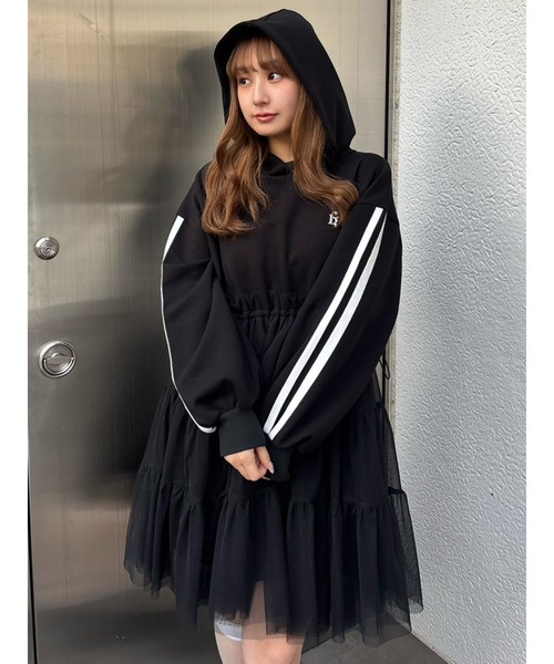 CALNAMUR（カルナムール） ワンピース 2WAYチュールオーバースウェット